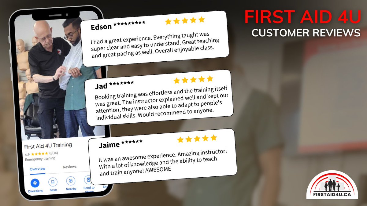 FirstAid4U_Inc's tweet image. We’re feeling extra thankful today! Reading through your 5-star reviews reminds us why we do what we do.

Your support, feedback, and trust in our training means everything to us. We’re glad to be a part of your journey.♥️

#FirstAid4U #RedCrossTrainingPartner #FirstAidOntario