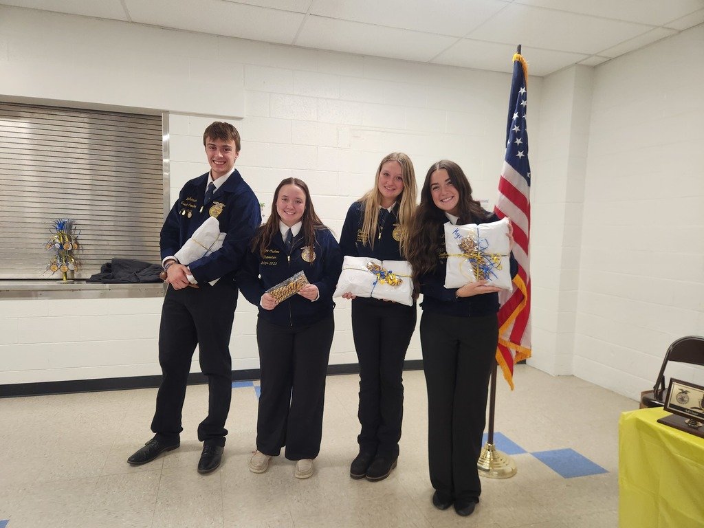 Last week the FFA Chapter held our Dinner &amp; Awards Banquet.  Greenhand Degrees, Chapter Degrees, special leadership awards, recognizing seniors, and installing new FFA officers filled the night!