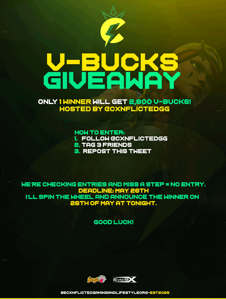 GalaxyEUx's tweet photo. 🚨 NEW MONTH, ANOTHER VBUCKS GIVEAWAY! 🚨
#StayCxnflicted
-----------------
#Fortnite #VBucks #VBucksGiveaway #FortniteGiveaway #FreeVBucks #FortniteCommunity #BattleRoyale #FortniteSkins #FortniteCrew #FortniteSeason #FortniteDaily #FortniteNews #ItemShop #FortniteBattleRoyale https://t.co/fBH6tpRZzM