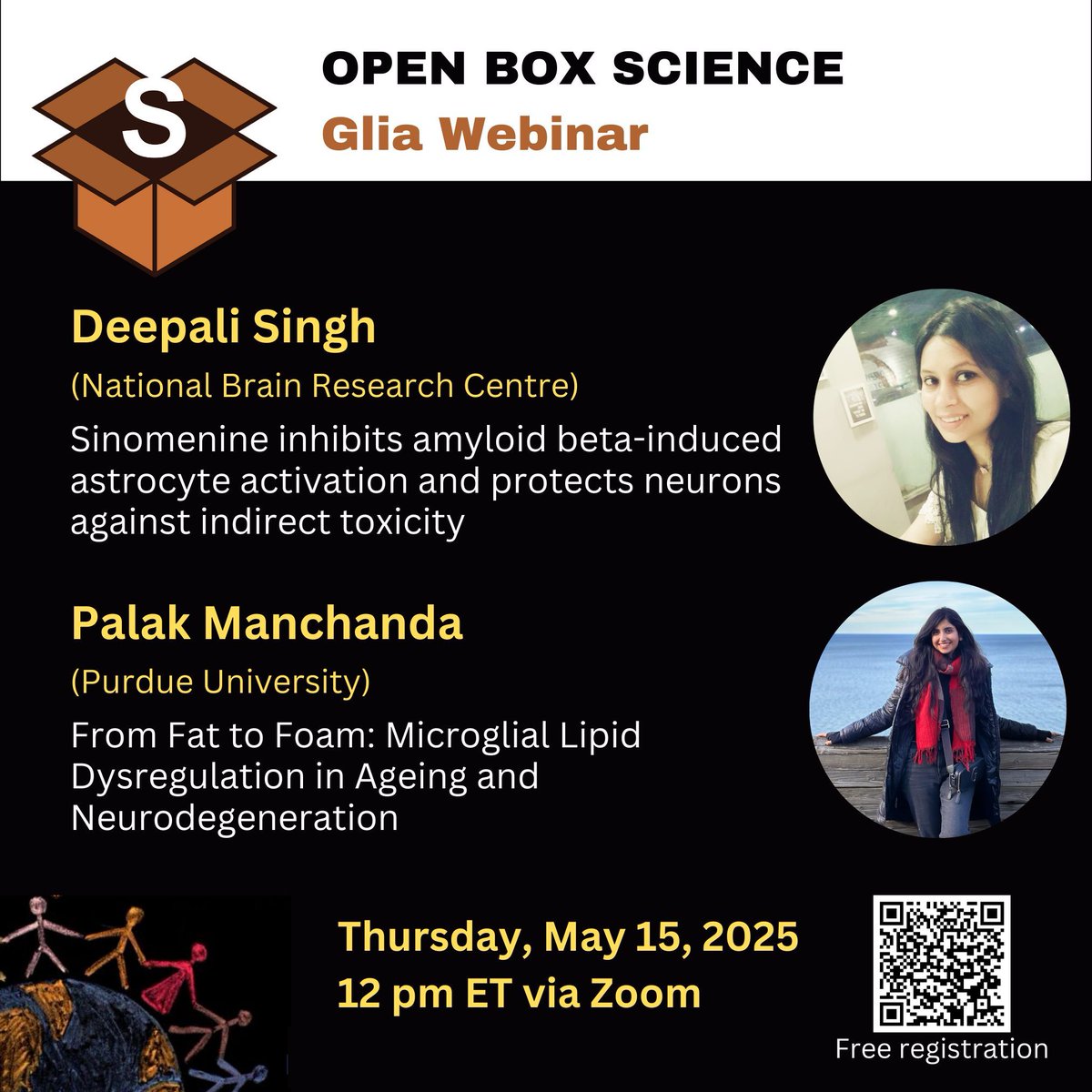 OpenBoxSci's tweet image. OBS #Glia Seminar 

🎙️ Deepali Singh
🎙️ @palakmanchanda4 

📆 Thu, May 15, 12 pm ET   
👉  Registration: us02web.zoom.us/meeting/regist… 

#OpenScience