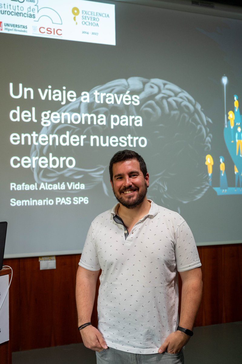 Hoy el #INResearchProgram-Programa de Investigación ‘Bases genéticas y epigenéticas de la individualidad y el envejecimiento’ ha ofrecido un seminario dedicado al PAS <a href="/NeuroAlc/">Instituto de Neurociencias UMH-CSIC</a> con la presentación del Dr. Rafael Alcalá Vida  (<a href="/BarcoLab/">BarcoLab</a>) 👏👏