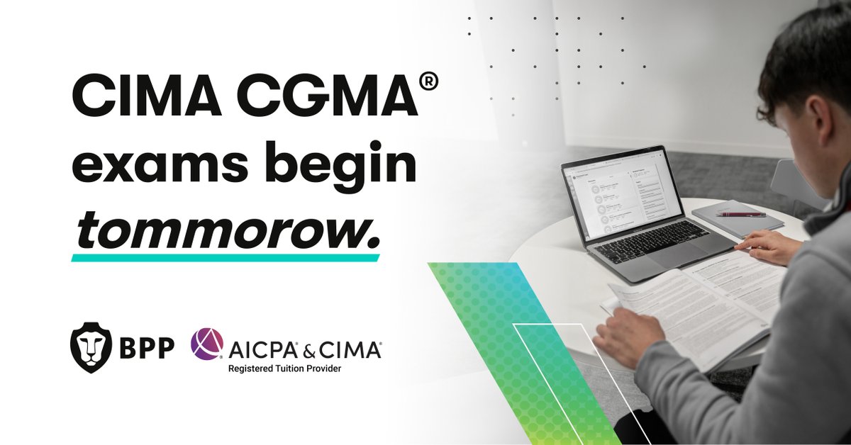 Best of luck to all those sitting CIMA’s CGMA® Operational, Management or Strategic exams this month. Remember to stay calm and focused and look to your goals.

Let us know in the comments about your accountancy career goals! ⬇️