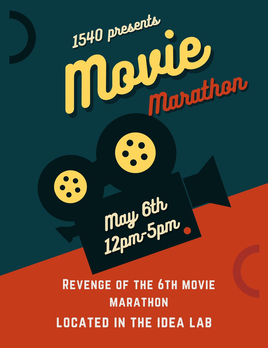 1540_Place's tweet photo. Join us in the Idea Lab for Revenge of the 6th! 🎬 Star Wars movie marathon on May 6th, 12pm-5pm. Who’s your favorite character? #StarWars #RevengeOfThe6th https://t.co/DRx06j7lz5