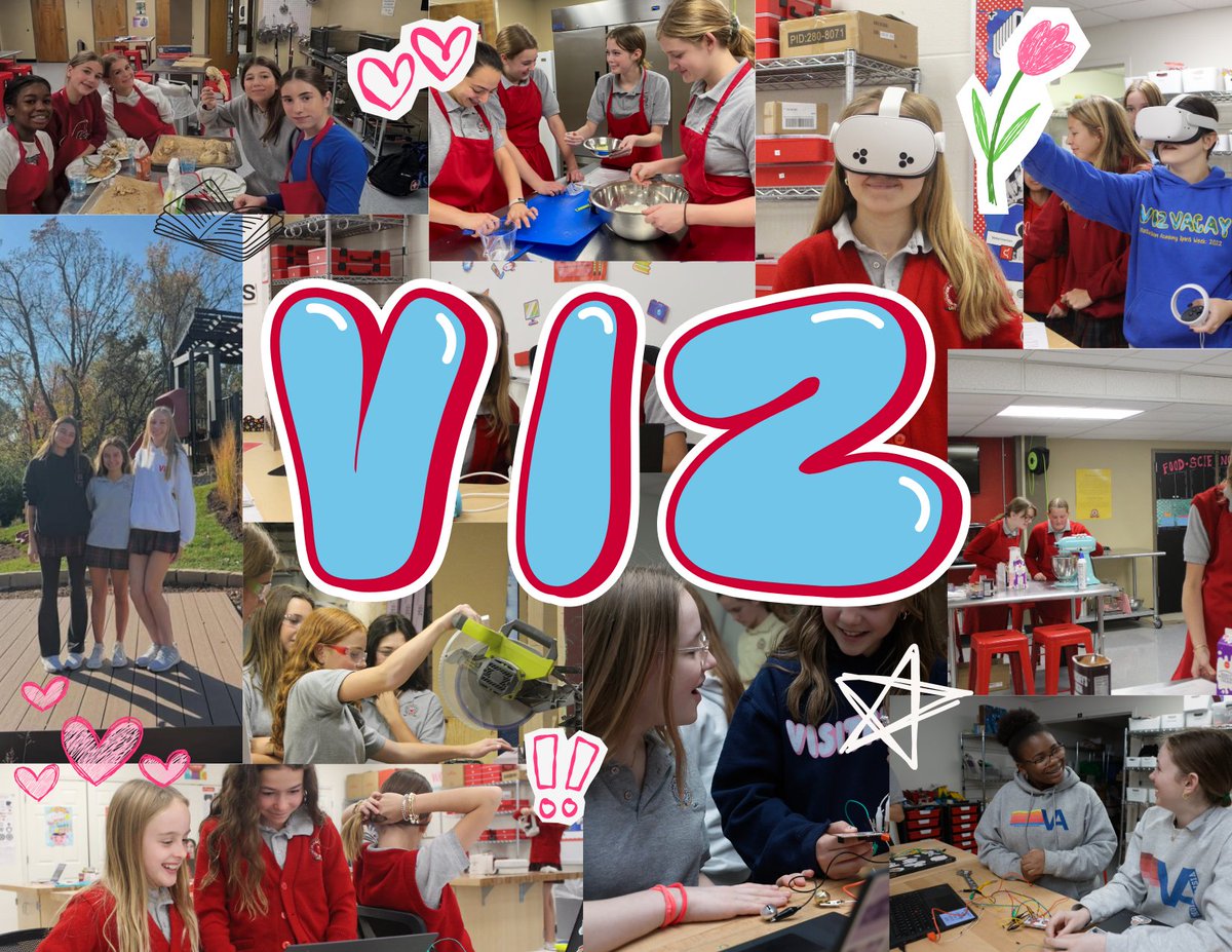 Did you know Viz Middle School has an
engineering &amp; robotics lab, makerspace, food science
kitchen, and outdoor STEM learning space? 💡🔬

These hands-on experiences set our
students up for success.

That’s the VIZible difference. Come see what it means
to BE a Vivette!❤️