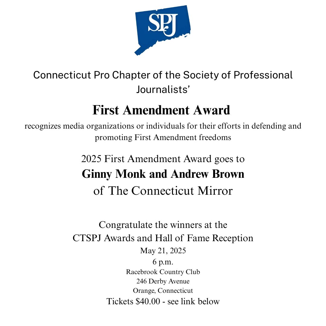 Congratulations to the winners of our First Amendment Award!
