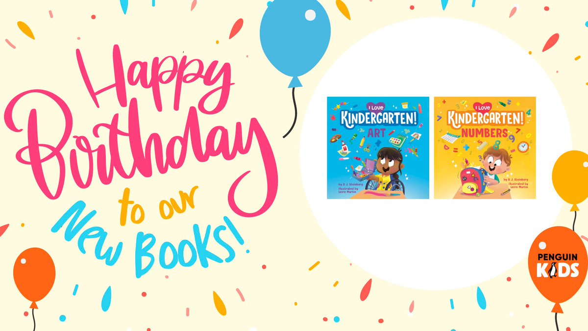 Happy #BookBirthday to I Love Kindergarten!: Numbers &amp; I Love Kindergarten!: Art by D.J. Steinberg &amp; illustrated by Leire Martín

Two delightful poetry collections celebrating the joys of learning math and creating art in kindergarten! Ages 3-5.

➡️bit.ly/3RYCRP7