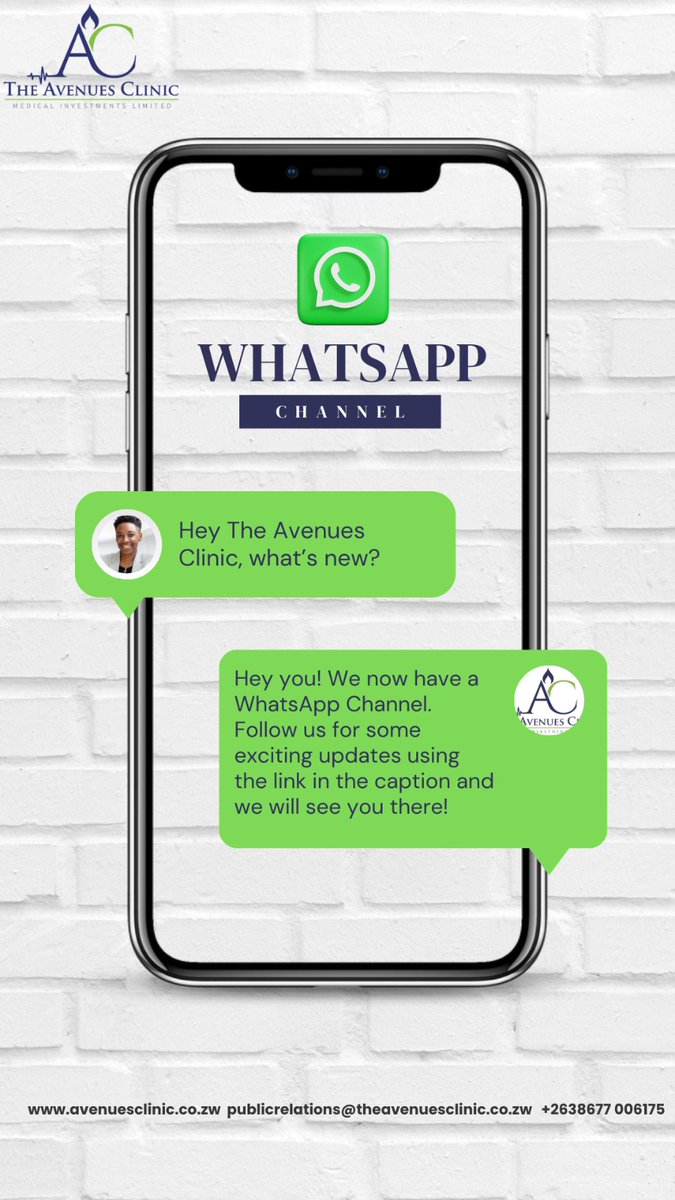 AvenuesClinic's tweet image. Stay connected and get the latest updates from us on WhatsApp! Follow us on our WhatsApp Channel for exclusive content, news, and exciting announcements. Join our community today by clicking this link: whatsapp.com/channel/0029Vb… #TrustedHealthcarePartner