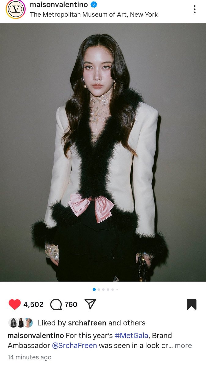 Sampiyo_freen's tweet photo. Valentino IG Post featuring Freen Sarocha ✨ 
 
❤️| Like  💬| Comment
🔃 | Share 📁| Save

SAROCHA AT MET GALA
#MetGala2025xFREEN
#MetGala2025 #MetGala
#VALENTINOGARAVANI
#srchafreen #FreenSarocha https://t.co/lFXjr5ONSz