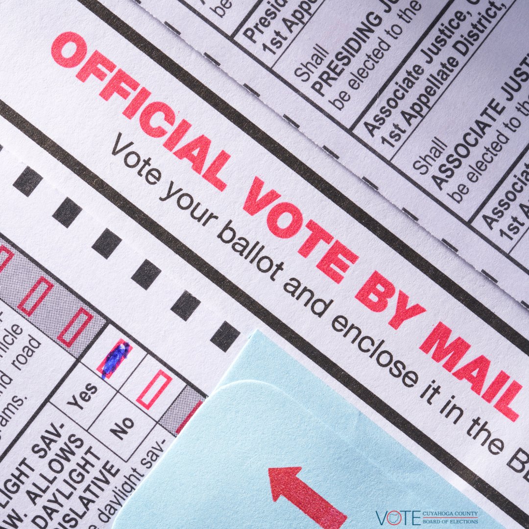 All outstanding Vote-by-Mail Ballots MUST be returned to the Board of Elections 24-hour Drop Box at 2925 Euclid Ave. TODAY by the close of polls at 7:30 p.m. to be counted. 

Remember, Vote-by-Mail Ballots returned do not require postage.