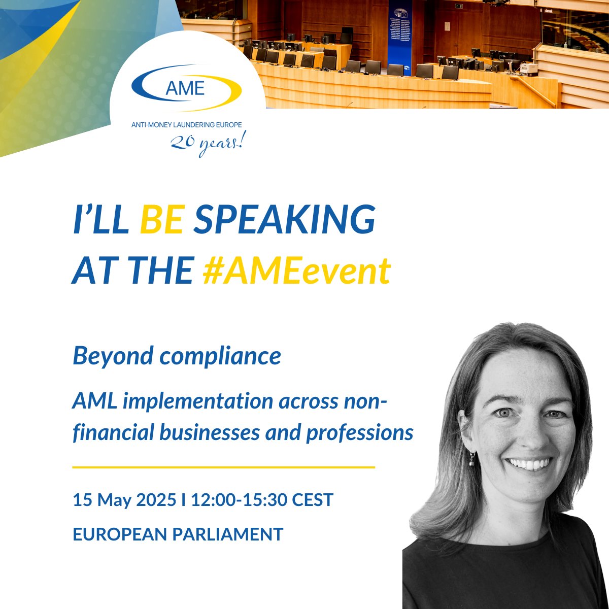 Anti-Money Laundering Europe (AME) (@eu_aml) on Twitter photo 🌍🤝 Supporting non-profit organisations!
🙋♀️ <a href="/esthermeester/">Esther Meester</a>, from <a href="/enablingNGOlaw/">ECNL</a> and on behalf of <a href="/fatfplatform/">NPOCoalition on FATF</a>, will participate at our #AMEBeyondCompliance event on 15 May, 12:30 - 15:30 CEST.
📅Register here: shorturl.at/Gyzwy
#AMLCFT #AMLpackage #AntiMoneyLaundering 🌍🤝 Supporting non-profit organisations!
🙋♀️ <a href="/esthermeester/">Esther Meester</a>, from <a href="/enablingNGOlaw/">ECNL</a> and on behalf of <a href="/fatfplatform/">NPOCoalition on FATF</a>, will participate at our #AMEBeyondCompliance event on 15 May, 12:30 - 15:30 CEST.
📅Register here: shorturl.at/Gyzwy
#AMLCFT #AMLpackage #AntiMoneyLaundering