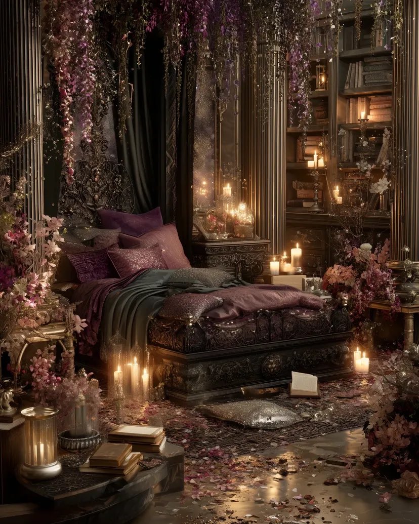 Adorned in blooms.