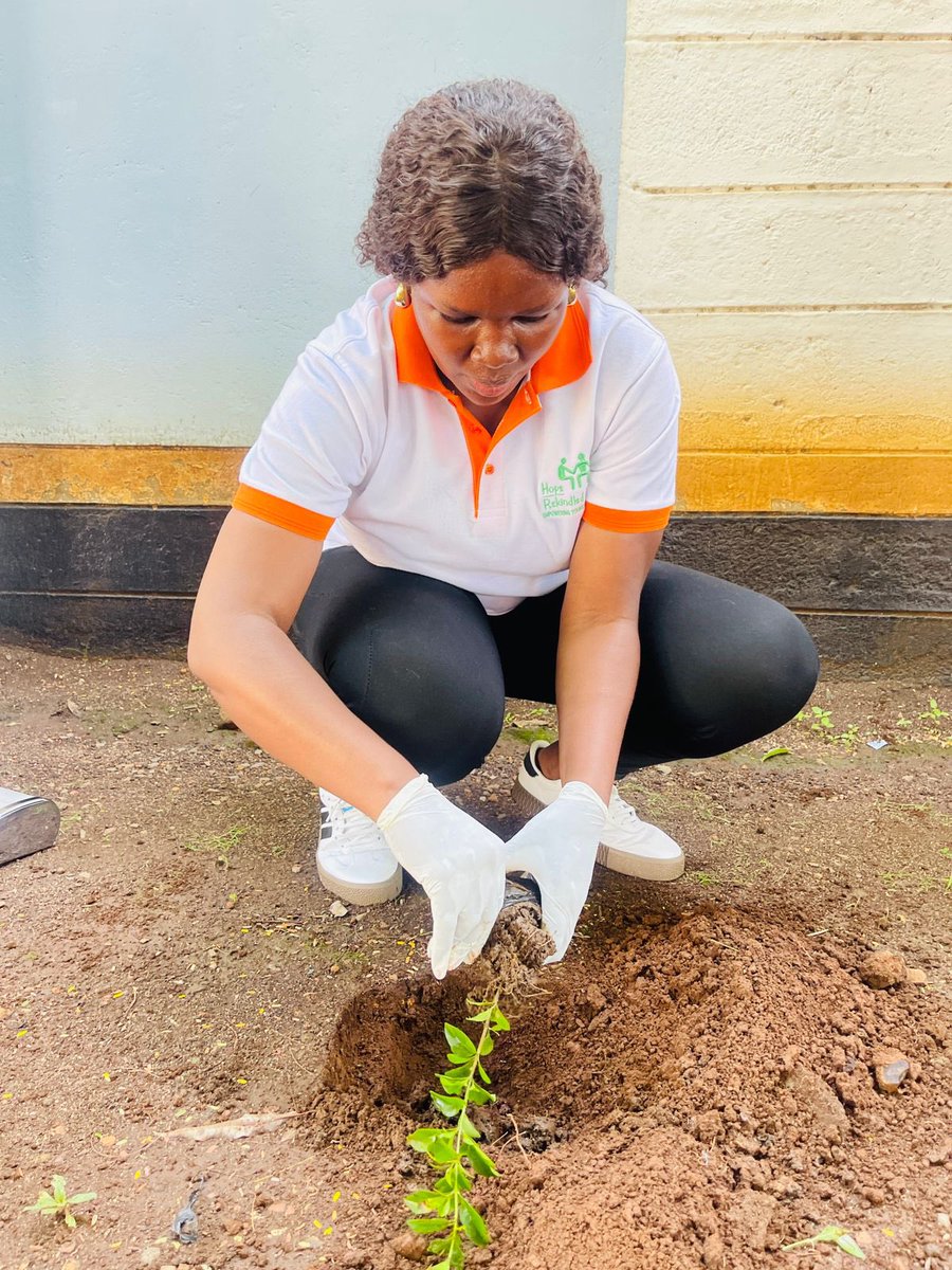 HopeRekindledIn's tweet photo. Today, we’re joining hands with Migosi Hospital to clean up and plant trees, making a positive impact on both the environment and the community.#EmpowerWithHope #CommunityCare #EnvironmentalAction https://t.co/g6GlU8oDLP