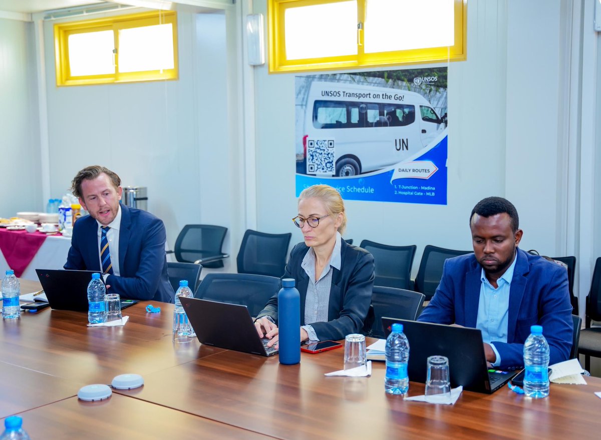 Hon. Mohamud Beenebeene (@honbeenebeene) on Twitter photo Today, I had the honour to co-chair the SJF Management Group Meeting alongside the DSRSG/RC/HC.
We discussed progress, funding priorities, & how to sharpen our collective delivery under the Somalia Joint Fund.
Strong partnerships remain key to Somalia’s development. <a href="/UNinSomalia/">UN in Somalia</a> Today, I had the honour to co-chair the SJF Management Group Meeting alongside the DSRSG/RC/HC.
We discussed progress, funding priorities, & how to sharpen our collective delivery under the Somalia Joint Fund.
Strong partnerships remain key to Somalia’s development. <a href="/UNinSomalia/">UN in Somalia</a>