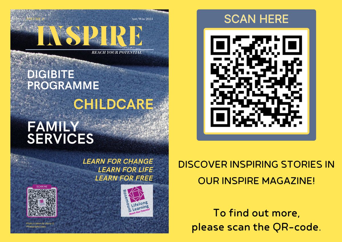 📖 Discover inspiring stories in our Inspire magazine! 🌟

Our latest issue is packed with interesting stories from all walks of life✨
Read it now and get inspired!

📌Scan the QR code below or follow the link heyzine.com/flip-book/afb5…