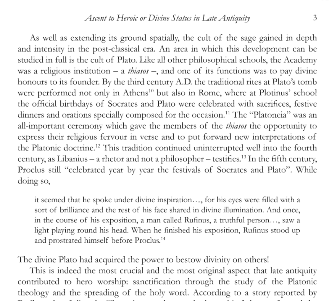 ThomJamesF's tweet image. The "Platoneia" at the Academy, from Polymnia Athanassiadi's Mutations of Hellenism in Late Antiquity.