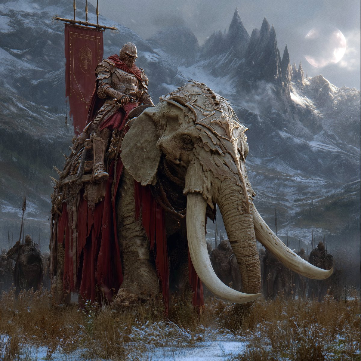 QT your WARLORD artwork

Mounted upon a tusked behemoth, he commands legions into battle.

"Ivory Overlord"