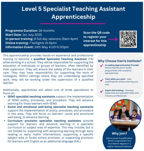 📢Calling all TAs! Our Specialist L5 Teachi...
