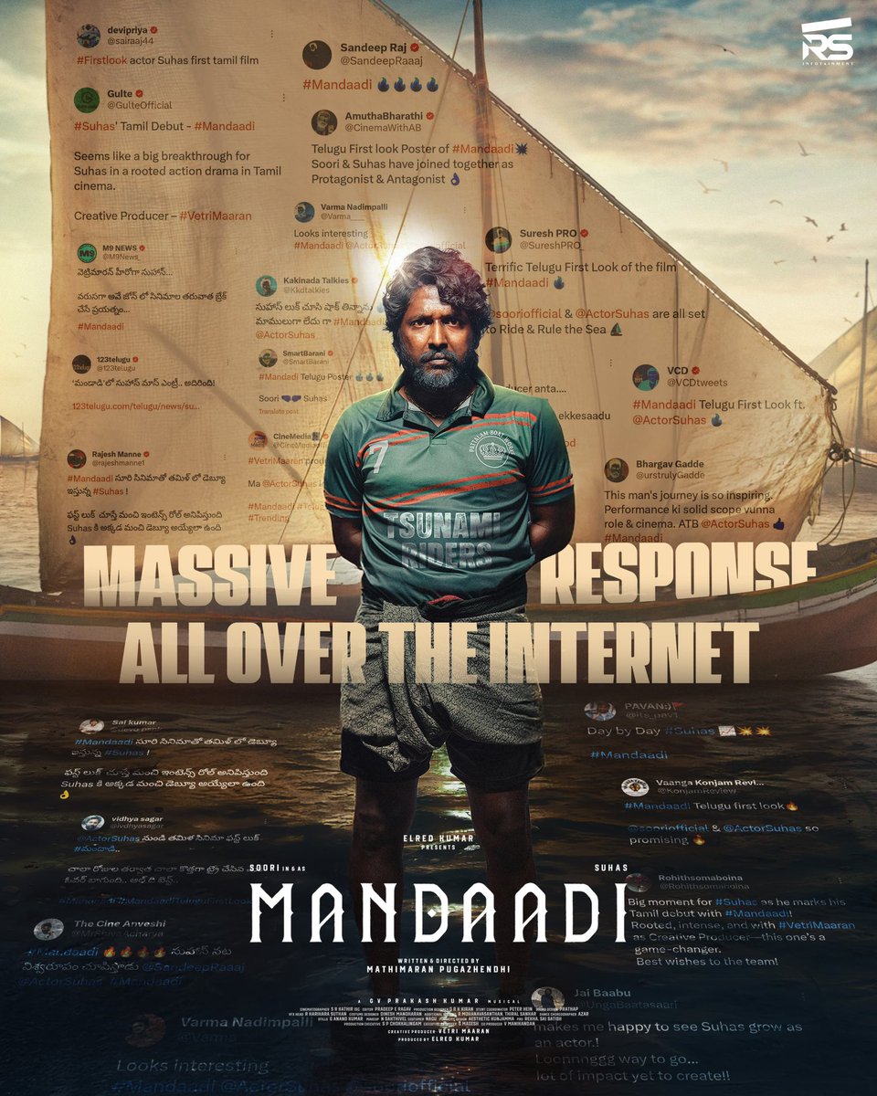 BA Raju's Team (@baraju_superhit) on Twitter photo #Mandaadi Mass Rampage Begins 🔥
The telugu first look ft. <a href="/ActorSuhas/">Suhas 📸</a> garnered all the hype and attention from the allover the internet ❤️🔥
<a href="/sooriofficial/">Actor Soori</a> <a href="/elredkumar/">Red</a> <a href="/rsinfotainment/">RS Infotainment</a> #VetriMaaran <a href="/MathiMaaran/">Mathimaran Pugazhendhi</a> <a href="/gvprakash/">G.V.Prakash Kumar</a> <a href="/Mahima_Nambiar/">Mahima Nambiar</a> #Achyuthkumar <a href="/RavindraVijay1/">Ravindra Vijay</a> #sathyaraj #Mandaadi Mass Rampage Begins 🔥
The telugu first look ft. <a href="/ActorSuhas/">Suhas 📸</a> garnered all the hype and attention from the allover the internet ❤️🔥
<a href="/sooriofficial/">Actor Soori</a> <a href="/elredkumar/">Red</a> <a href="/rsinfotainment/">RS Infotainment</a> #VetriMaaran <a href="/MathiMaaran/">Mathimaran Pugazhendhi</a> <a href="/gvprakash/">G.V.Prakash Kumar</a> <a href="/Mahima_Nambiar/">Mahima Nambiar</a> #Achyuthkumar <a href="/RavindraVijay1/">Ravindra Vijay</a> #sathyaraj