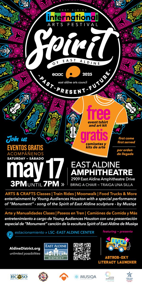 🌟 Join us for an exciting day of FREE events Saturday, May 17, at the East Aldine Amphitheatre! 🎉