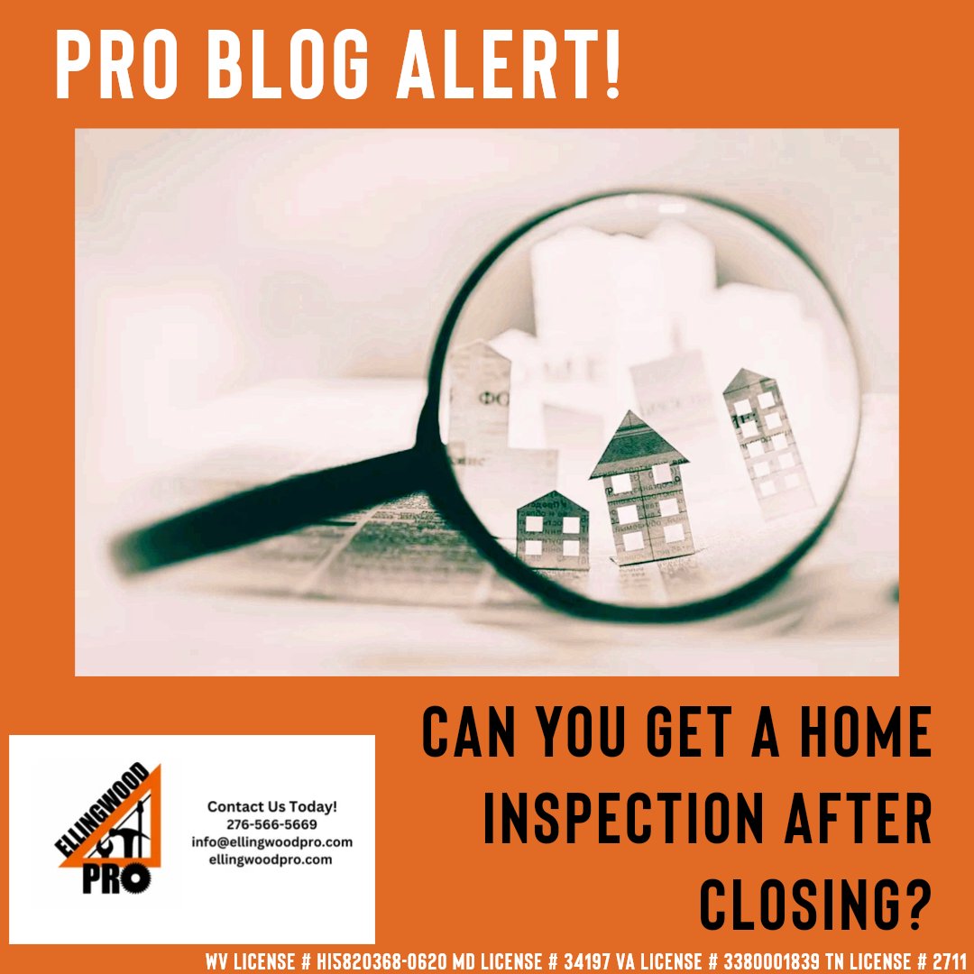 EllingwoodPro's tweet image. #ProBlogTuesday! Think it’s too late for a home inspection once you’ve closed? Think again! This week’s blog breaks down what you can still learn (and why it might be worth it) even after the deal is done.

Read the full blog here:
ellingwoodpro.com/.../home-inspe…

#inspectb4ubuy #inspect