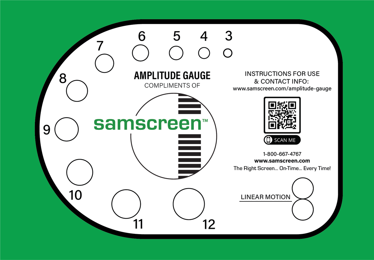 SamscreenUSA's tweet photo. What's this? It's called a Screening Amplitude Gauge and it's a simple, low-tech way to make sure your screening machine is correctly balanced.  Visit our website to learn more!
#crushingandscreening #americanmanufacturing #constructionaggregates #aggregates #aggregatesupply https://t.co/b7ZYS0K2WK