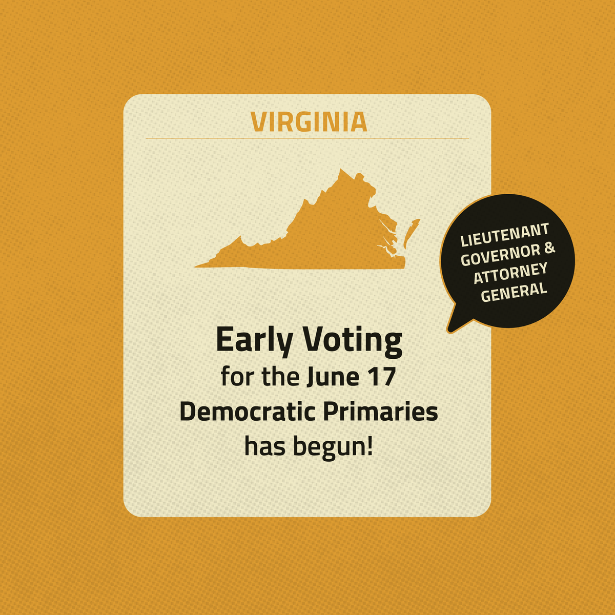 🗳️ Early voting is officially open in Virginia! 

From now until June 15, you can cast your ballot for the Democratic primaries. 

Skip the lines and vote NOW!

#blackmenvote ✊🏾