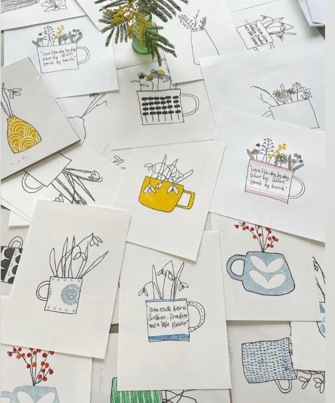 #kathyhuttonprints has just shared this picture as she is busy getting ready for her Mono-Printed Still Life workshop for us this Sat

There are just a couple of places left unittwelve.co.uk/product/kathy-…
