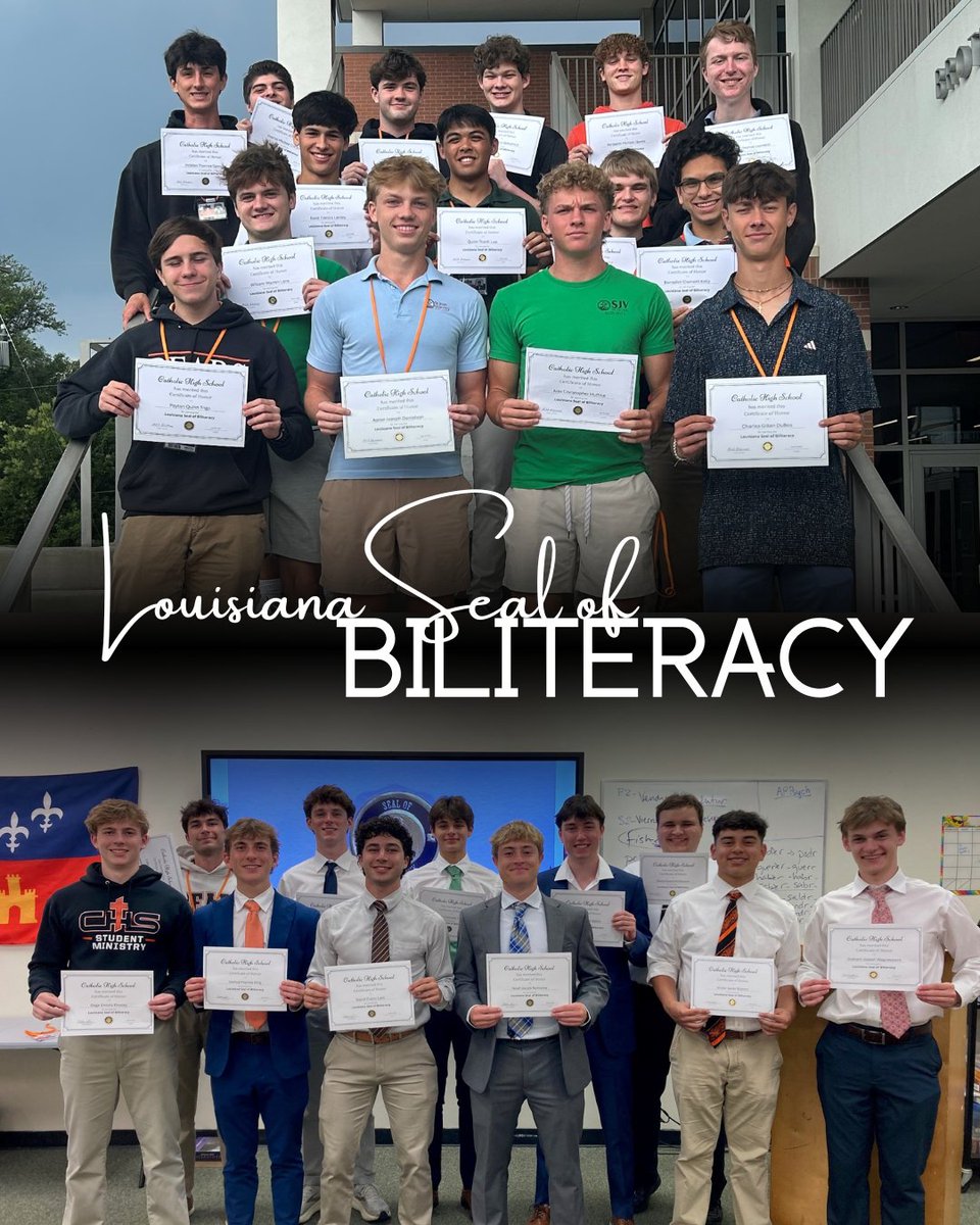We are proud to announce that ninety-one members of the CHS Class of 2025 are graduating with the Louisiana Seal of Biliteracy! For a full list of names, visit tinyurl.com/mvwjs9wa