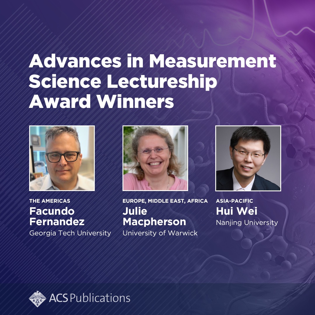 Meet the winners of our 2025 Advances in Measurement Science Lectureship Award! 

This award honors the contributions of individuals from Europe, Asia &amp; the Americas who have made a major recent impact in the field of measurement science. 

Read more: go.acs.org/czq