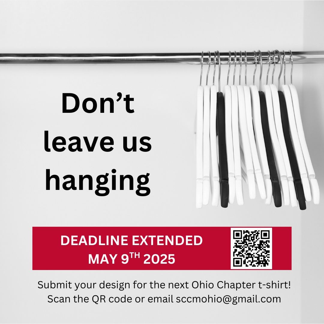 SCCMohio (@sccmohio) on Twitter photo Time to send those T-shirt designs in for our next Ohio Chapter T-shirt. To submit designs, scan the QR code or email sccmohio@gmail.com. Time to send those T-shirt designs in for our next Ohio Chapter T-shirt. To submit designs, scan the QR code or email sccmohio@gmail.com.