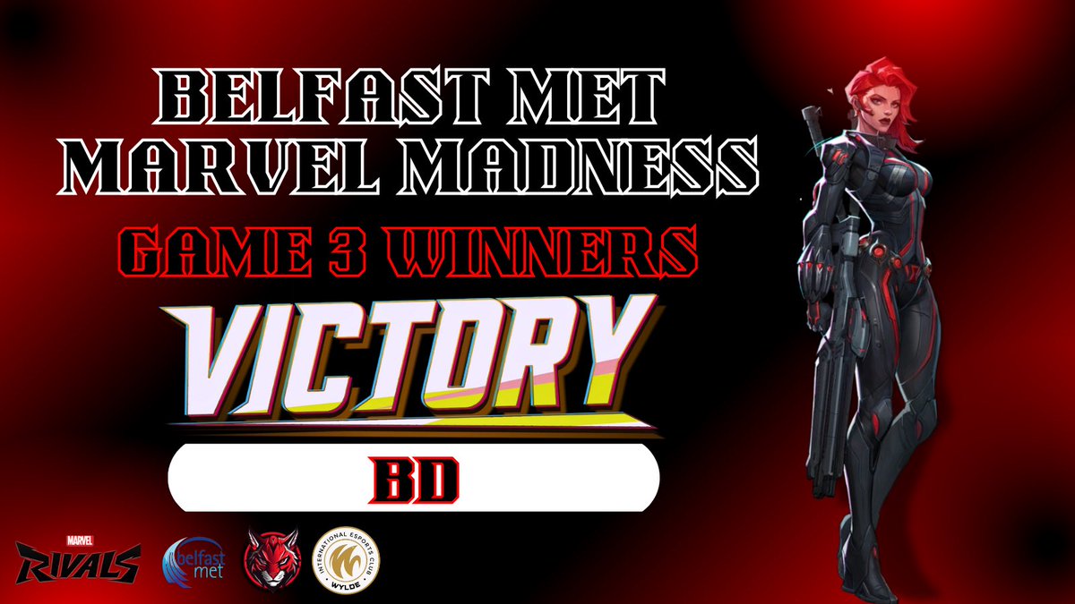 Winners of the day BD #belfast #belfastmet #ireland #events #esports #belfastmetmarvelmadness #marvelrivals