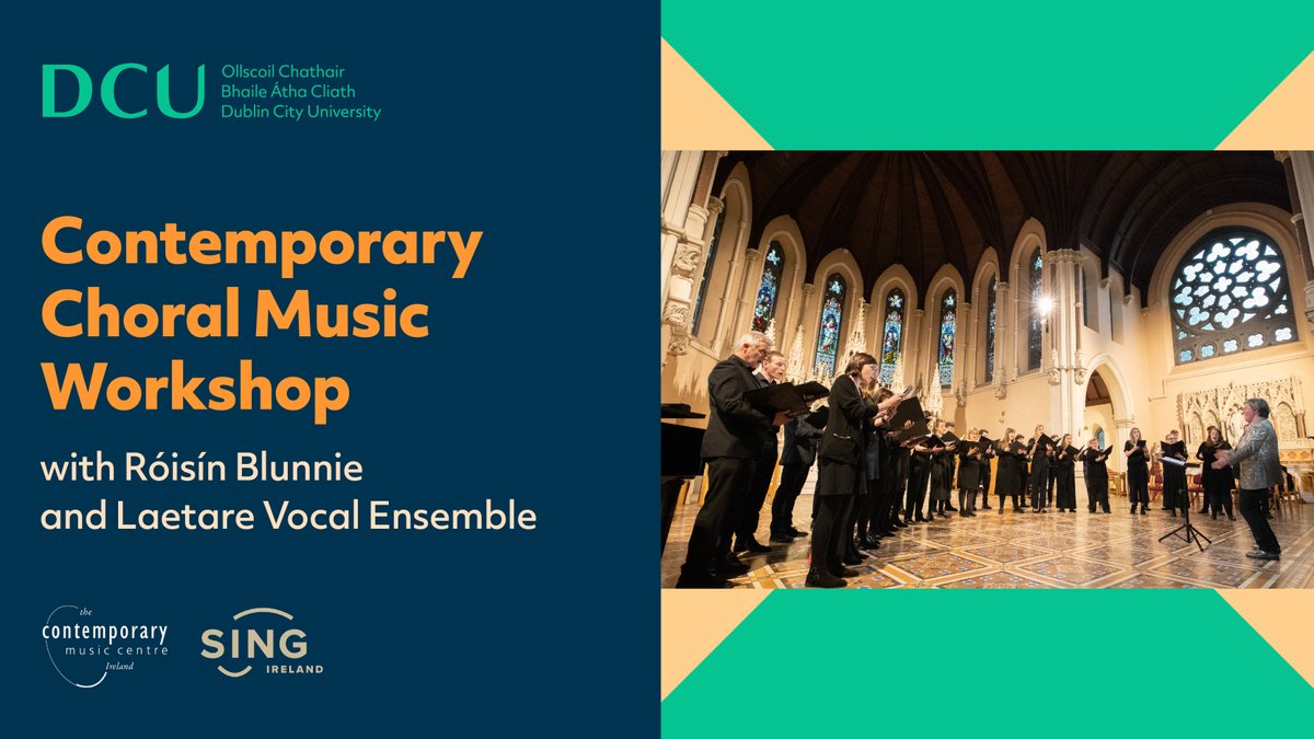 LaetareVocalEnsemble (@laetaredublin) on Twitter photo Join us on Sunday 18th May 12pm-3pm for a workshop at <a href="/DCU/">Dublin City University</a>, in association with <a href="/Sing_Ireland/">Sing Ireland</a> and <a href="/CMCIreland/">CMC Ireland</a> - a warm welcome to conductors, composers, singers, and anyone interested in how contemporary music is created, rehearsed and performed! Adm free: LaetareWorkshop2025.eventbrite.ie Join us on Sunday 18th May 12pm-3pm for a workshop at <a href="/DCU/">Dublin City University</a>, in association with <a href="/Sing_Ireland/">Sing Ireland</a> and <a href="/CMCIreland/">CMC Ireland</a> - a warm welcome to conductors, composers, singers, and anyone interested in how contemporary music is created, rehearsed and performed! Adm free: LaetareWorkshop2025.eventbrite.ie