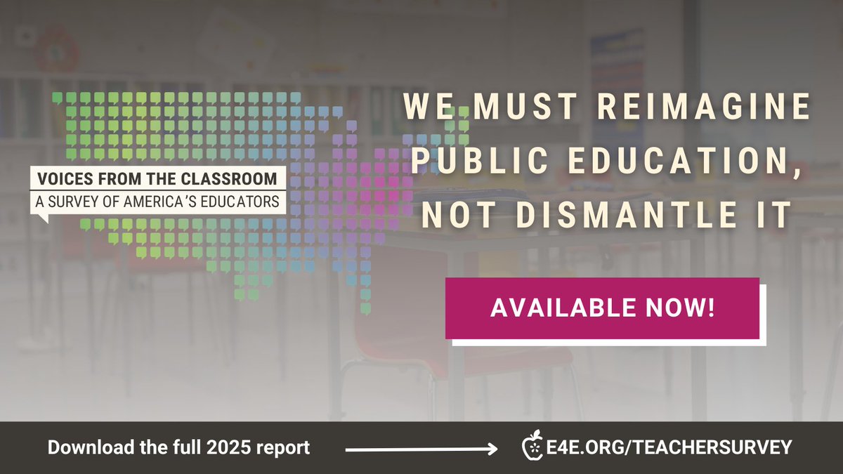 Learning Heroes (@bealearninghero) on Twitter photo NEW: <a href="/Ed4Excellence/">Educators for Excellence (E4E)</a> recently released their 2025 national #teachersurvey, Voices from the Classroom. Dive in today to learn what teachers envision for the future of K-12 public education in America. e4e.org/teachersurvey NEW: <a href="/Ed4Excellence/">Educators for Excellence (E4E)</a> recently released their 2025 national #teachersurvey, Voices from the Classroom. Dive in today to learn what teachers envision for the future of K-12 public education in America. e4e.org/teachersurvey