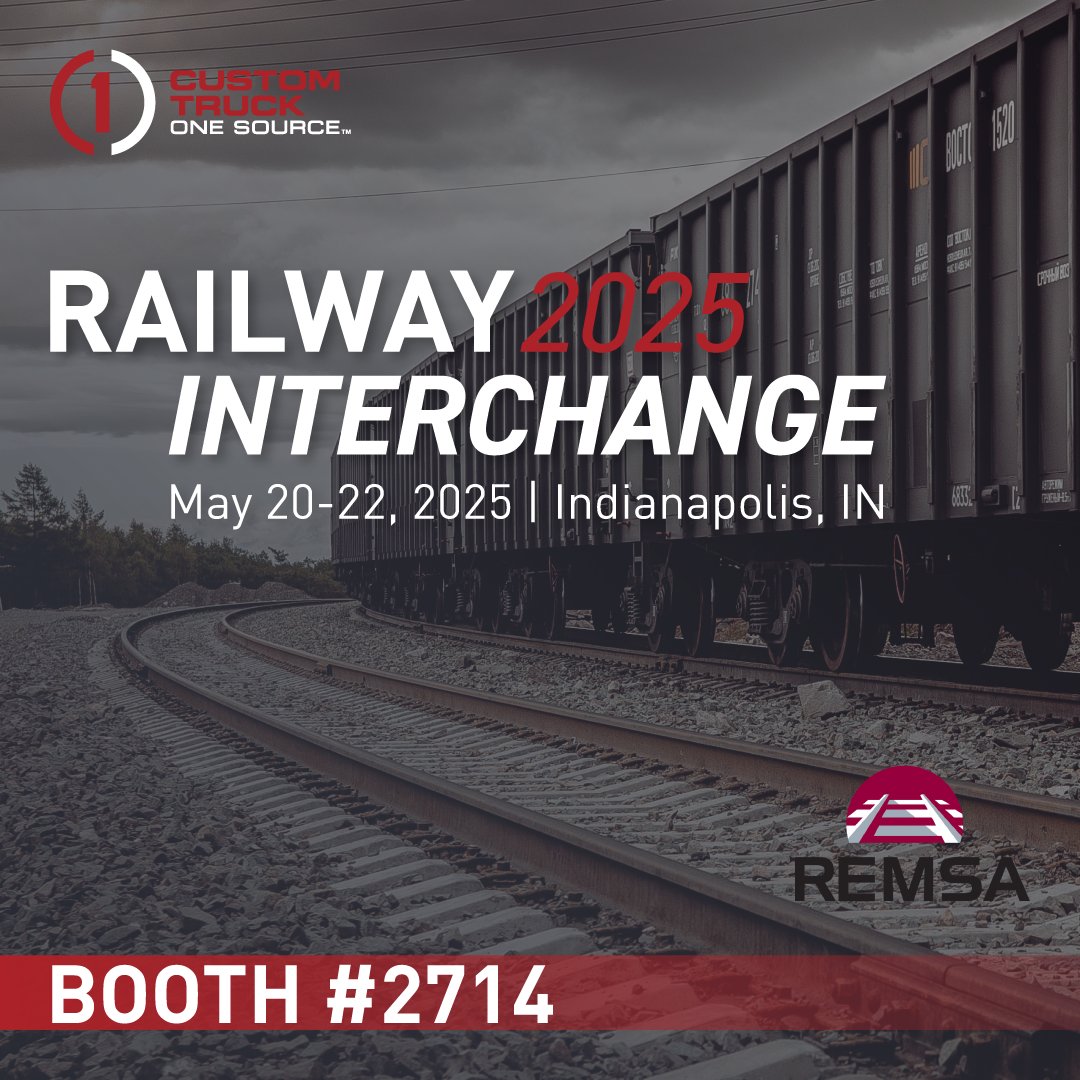 🚆 Catch us at <a href="/REMSAOfficial/">REMSA</a> 2025 in Indy!

📍 Booth #2714 | May 20–22

We’re bringing the rail-ready fleet solutions you need. 

#REMSA25 #railroad #railroadmaintenance #raildevelopment #railroadequipment #CTOStradeshow #OnTrackwithCTOS #CTOS #CTOSlocations #RailReady