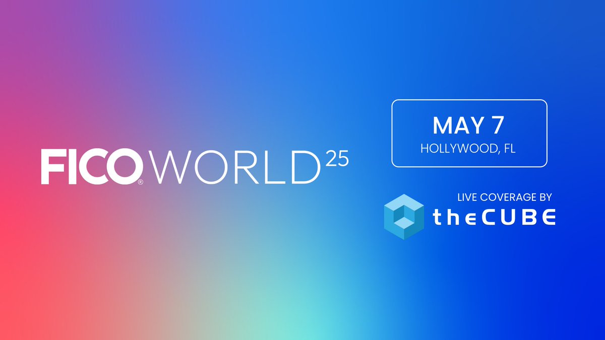 theCUBE (@thecube) on Twitter photo Just 1 day left! 📣 #theCUBE is ready for #FICOWorld 2025 – are you?
Tune in as <a href="/theCUBEresearch/">TheCUBE Research</a>’s <a href="/RealStrech/">Rob Strechay at 2025</a> brings you real-time analysis & insights from industry experts, data scientists & software engineers.
🔔 May 7 at 10:00 am ET!
thecube.net/events/fico/fi… Just 1 day left! 📣 #theCUBE is ready for #FICOWorld 2025 – are you?
Tune in as <a href="/theCUBEresearch/">TheCUBE Research</a>’s <a href="/RealStrech/">Rob Strechay at 2025</a> brings you real-time analysis & insights from industry experts, data scientists & software engineers.
🔔 May 7 at 10:00 am ET!
thecube.net/events/fico/fi…