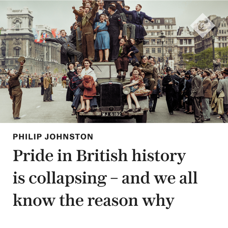 Telegraph's tweet photo. Since when did pride in your country become prejudice?