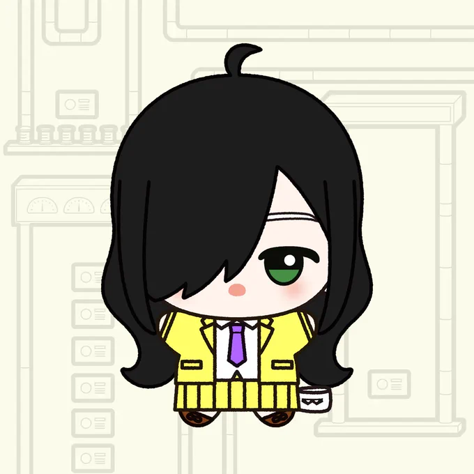 加藤さんよくできた瞳の色適当だったかも。わたモテのキャラデザすご! 自分だけの #ちびぐるみ を作ってみたよ! みんなも #ちびぐるみメーカー で、 オリジナルのちびぐるみを作成してみよう #ちびぐるみ #ちびぐるみメーカー #BANPRESTO #推し活 #ぬい撮り