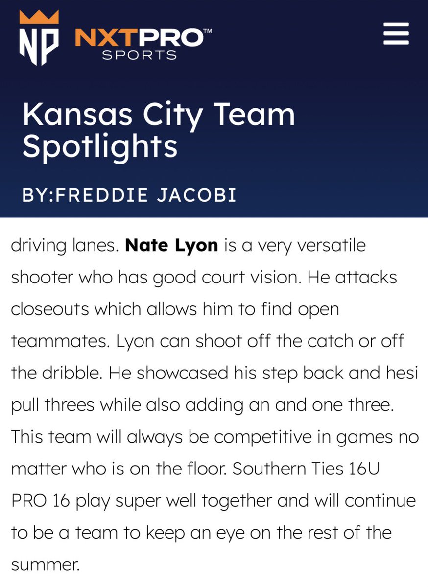 Nate Lyon (@nate4lyon) on Twitter photo Good weekend with <a href="/SouthernTiesAAU/">Southern Ties Basketball</a>
Thanks for the write ups ✍️<a href="/charliegambill1/">Charlie Gambill</a> <a href="/freddiejacobi_/">Freddie Jacobi</a> Good weekend with <a href="/SouthernTiesAAU/">Southern Ties Basketball</a>
Thanks for the write ups ✍️<a href="/charliegambill1/">Charlie Gambill</a> <a href="/freddiejacobi_/">Freddie Jacobi</a>