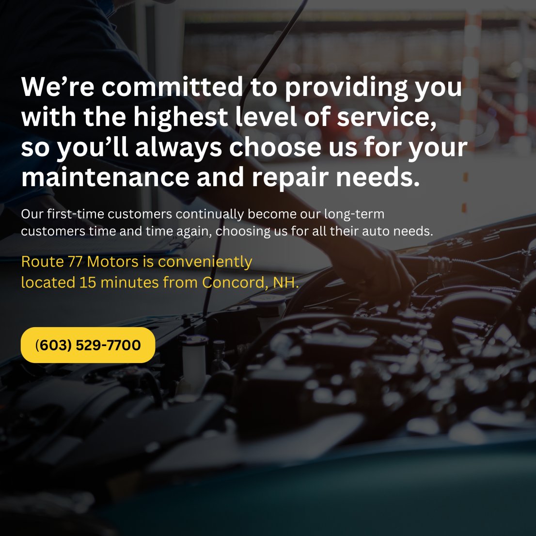 Route77Motors's tweet photo. We genuinely care about your car and your experience, and it shows. Our first-time customers continually become our long-term customers time and time again, choosing us for all their auto needs. 🚗✨

Schedule your service appointment:
https://t.co/nO4SRc2inW
.
.
#route77motors https://t.co/6PoMC6TAQk