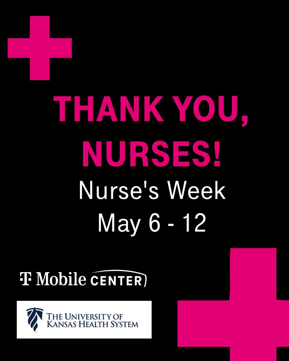 T-Mobile Center (@tmobilecenter) on Twitter photo 🎉 It's #NursesWeek! 🎉
We’re proud to stand with <a href="/KUHospital/">The University of Kansas Health System</a> in honoring the nurses who care, lead and inspire every day. This week, we will spotlight a few rockstar nurses from our community. 💙 Drop a 🩺 in the comments to thank a nurse who’s made a difference in your life! 🎉 It's #NursesWeek! 🎉
We’re proud to stand with <a href="/KUHospital/">The University of Kansas Health System</a> in honoring the nurses who care, lead and inspire every day. This week, we will spotlight a few rockstar nurses from our community. 💙 Drop a 🩺 in the comments to thank a nurse who’s made a difference in your life!