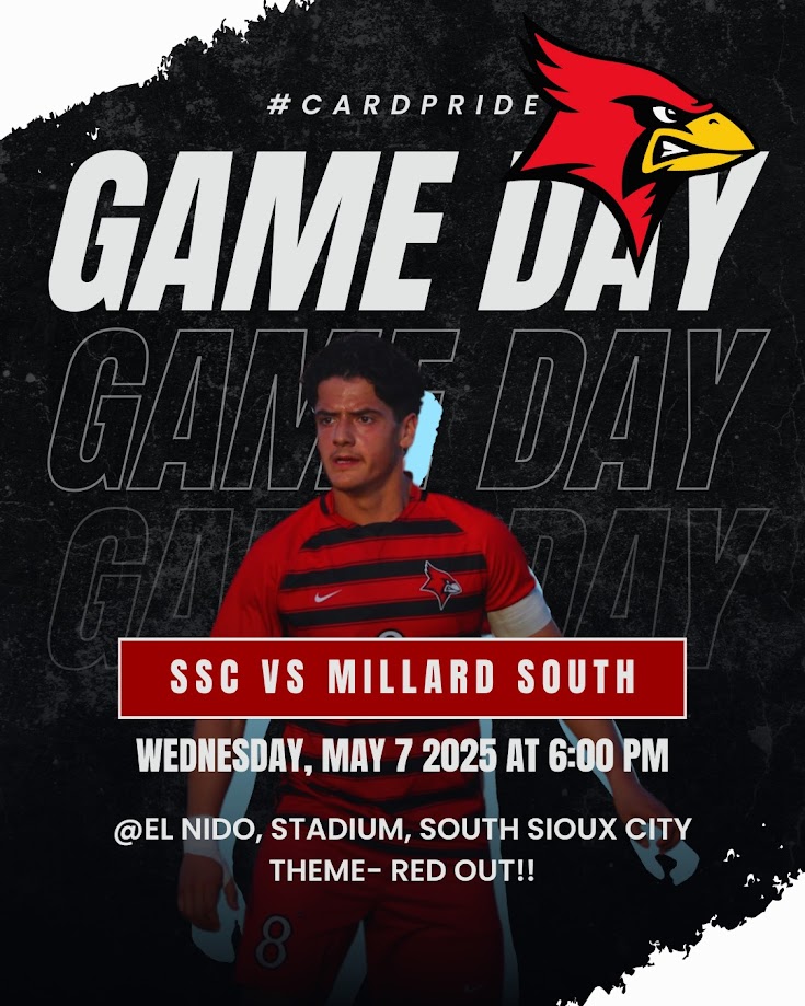 SSCcardinalNews's tweet photo. The Cardinals are headed to the A-5 District Championship — and it’s a RED OUT at home!

📍 Cardinal Athletic Complex
🆚 Millard South
🕕 6:00 PM | Wednesday
Wear RED. Be LOUD. Let’s make our home field electric! ⚽🔥
#GoCards #CardPride #RedOut https://t.co/6cNQ9AGZG0