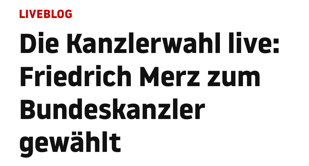 Von der Clownsshow der Wahl direkt in die Clownslegislatur 🤡

Das wird noch richtig witzig werden die nächsten Monate. 
Mein Tipp, Neuwahlen spätestens Ostern 2027