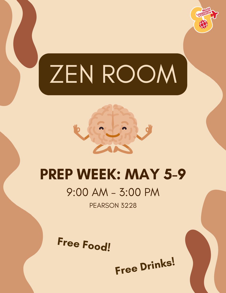 The WLC Student Ambassadors are hosting their “Zen Room” event during Prep Week (May 5-9)! There will be FREE snacks and drinks each day from 9:00 AM-3:00 PM in Pearson 3228. Stop by to fuel up during Prep Week!