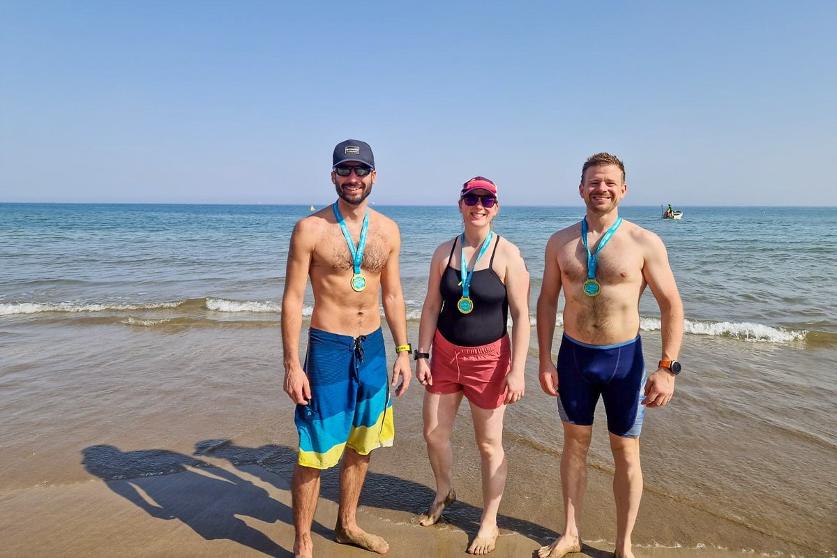 HMSLANCASTER's tweet image. Our Ship's Company proving they can compete with the best IN the water 🏊♀️ as well as on top of it!
Three swimmers competed in the Al Qurm Mini Island 3km swim with Lt Cdr Emma Miles also racing in the Fahal Island 4km swim supported by the our EWO.
@NAVYfit #FwdDeployedT23