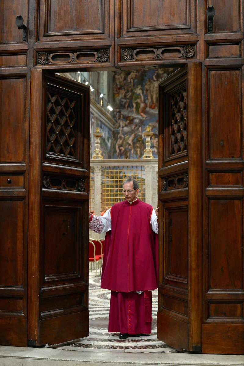 The modern piece of the Conclave Enclosure, Vatican announced late Monday that all mobile/internet connectivity across the City-State will be shut down at 3pm Rome Wed, 90 mins before Cardinals enter Sistina. 

NB: Electors must surrender all their devices on moving into Domus.