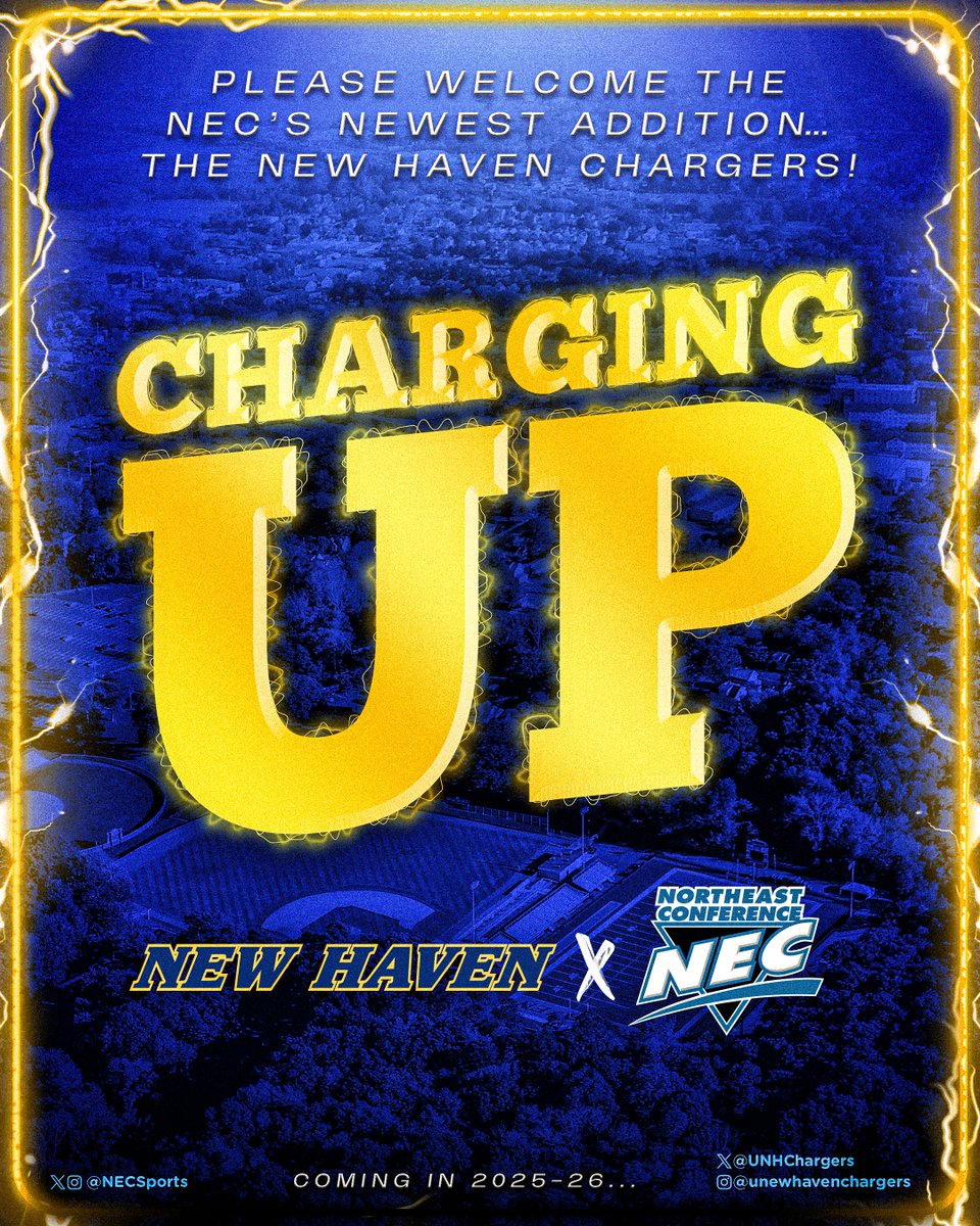 Northeast Conference (@necsports) on Twitter photo โก๏ธ ๐พ๐๐ผ๐๐๐๐๐ ๐๐! โก๏ธ
Join us in welcoming the ๐จ๐ป๐ถ๐๐ฒ๐ฟ๐๐ถ๐๐ ๐ผ๐ณ ๐ก๐ฒ๐ ๐๐ฎ๐๐ฒ๐ป to the ๐ก๐ผ๐ฟ๐๐ต๐ฒ๐ฎ๐๐ ๐๐ผ๐ป๐ณ๐ฒ๐ฟ๐ฒ๐ป๐ฐ๐ฒ โผ๏ธ
<a href="/UNewHaven/">University of New Haven</a> x <a href="/UNHChargers/">New Haven Chargers</a> x #NECsports โก๏ธ ๐พ๐๐ผ๐๐๐๐๐ ๐๐! โก๏ธ
Join us in welcoming the ๐จ๐ป๐ถ๐๐ฒ๐ฟ๐๐ถ๐๐ ๐ผ๐ณ ๐ก๐ฒ๐ ๐๐ฎ๐๐ฒ๐ป to the ๐ก๐ผ๐ฟ๐๐ต๐ฒ๐ฎ๐๐ ๐๐ผ๐ป๐ณ๐ฒ๐ฟ๐ฒ๐ป๐ฐ๐ฒ โผ๏ธ
<a href="/UNewHaven/">University of New Haven</a> x <a href="/UNHChargers/">New Haven Chargers</a> x #NECsports