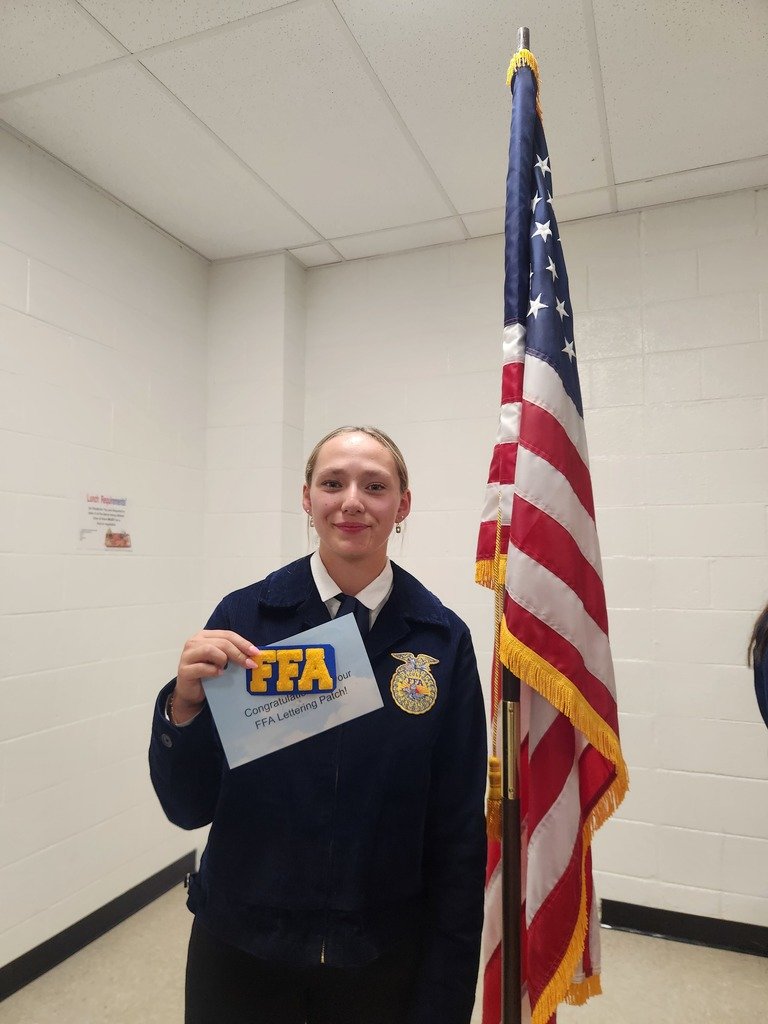 The FFA Chapter would like to recognize Bella Petrino.  She was missed at the FFA Awards Banquet last Thursday.  Congratulations Bella!