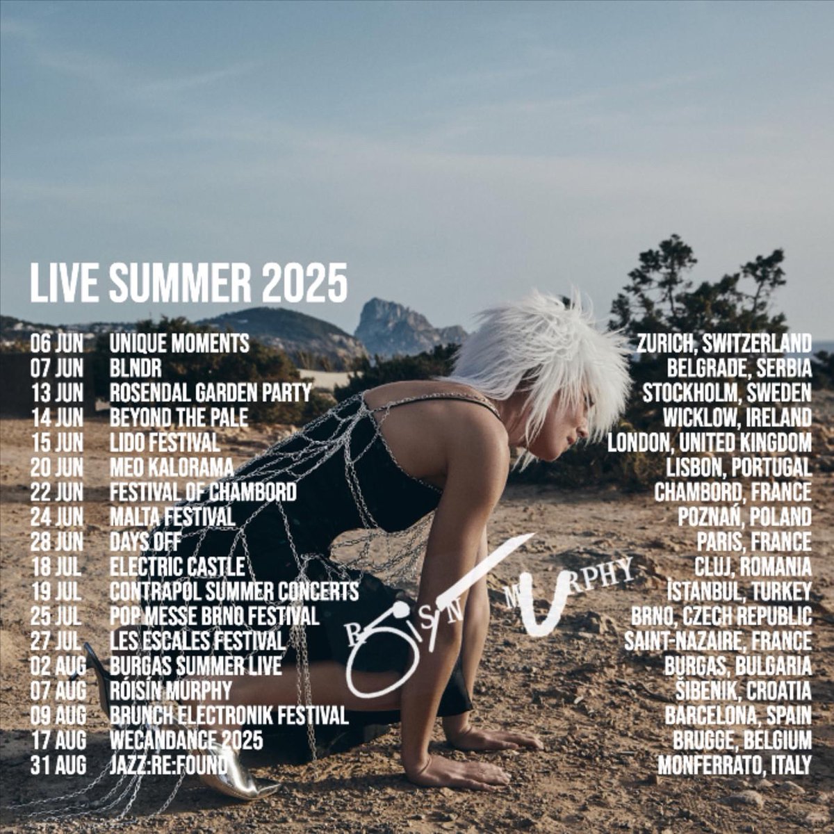 roisinmurphy's tweet image. Summer is coming! I can’t wait to be back on stage with my band and connecting with you❤️🔥 bandsintown.com/a/52653-roisin…