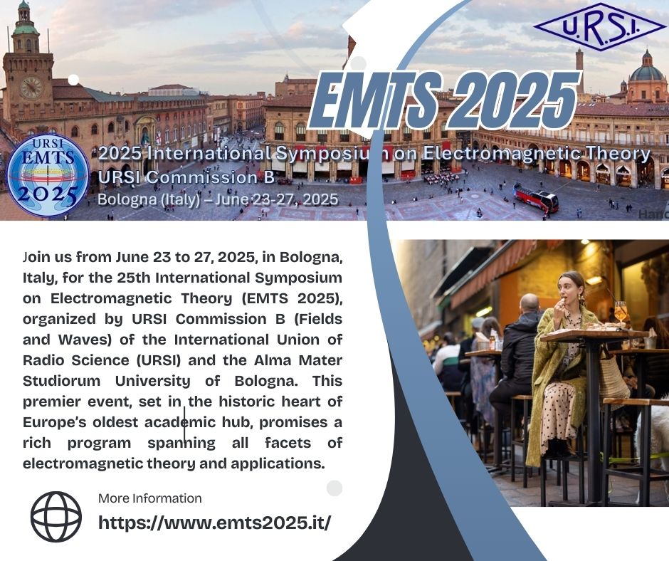 📢REGISTER NOW if you are interested to attend the upcoming #URSI #EMTS meeting in Bologna ! The program booklet can be downloaded here 👉 unipiit-my.sharepoint.com/:b:/g/personal…