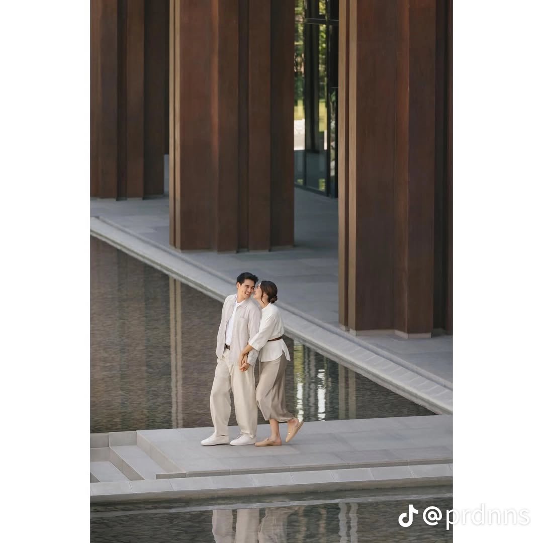 whenscarves's tweet image. foto preweddingnya Luna Maxime vibenya seperti katalog uniqlo